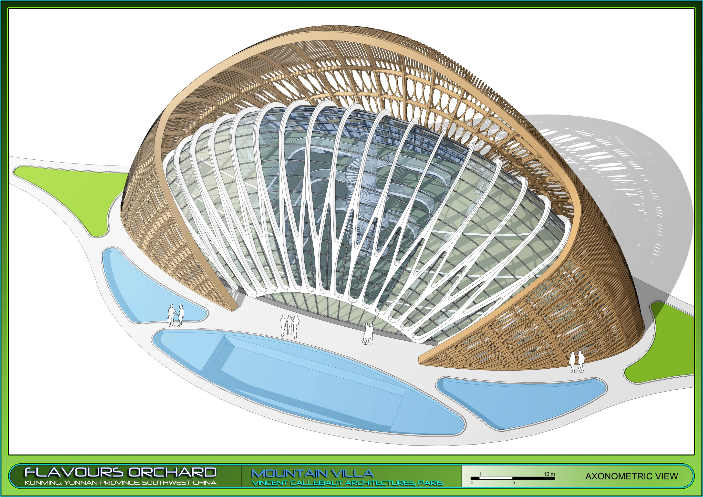 Mountain Villa axonometric view 1 (Image: Vincent Callebaut Architectures)