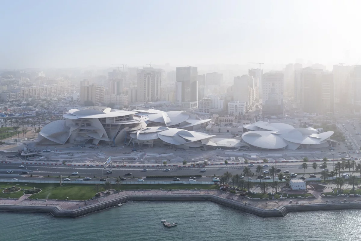 The National Museum of Qatar's unusual design is inspired by desert rose crystal formations