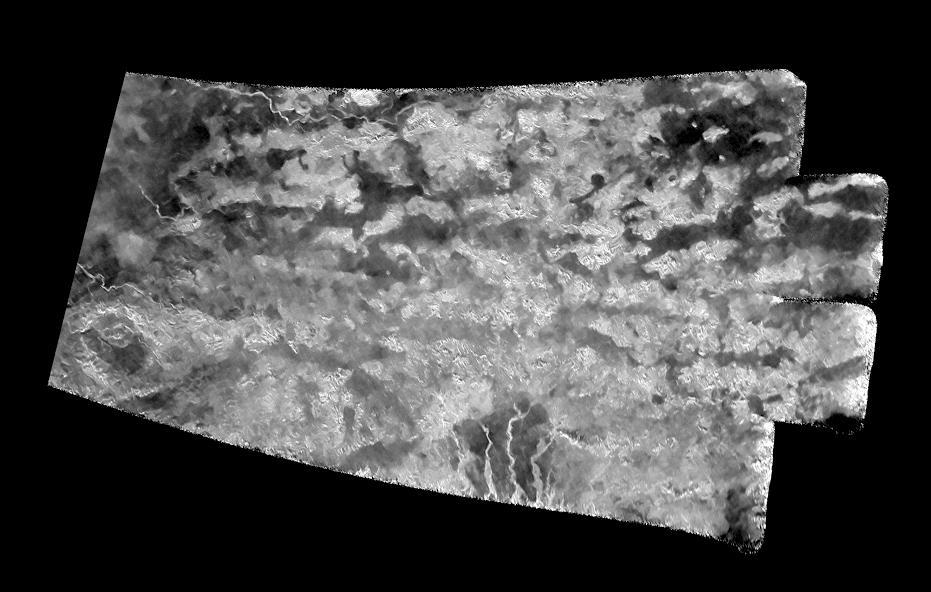 Synthetic-aperture radar (SAR) image obtained by NASA's Cassini spacecraft on July 25, 2016