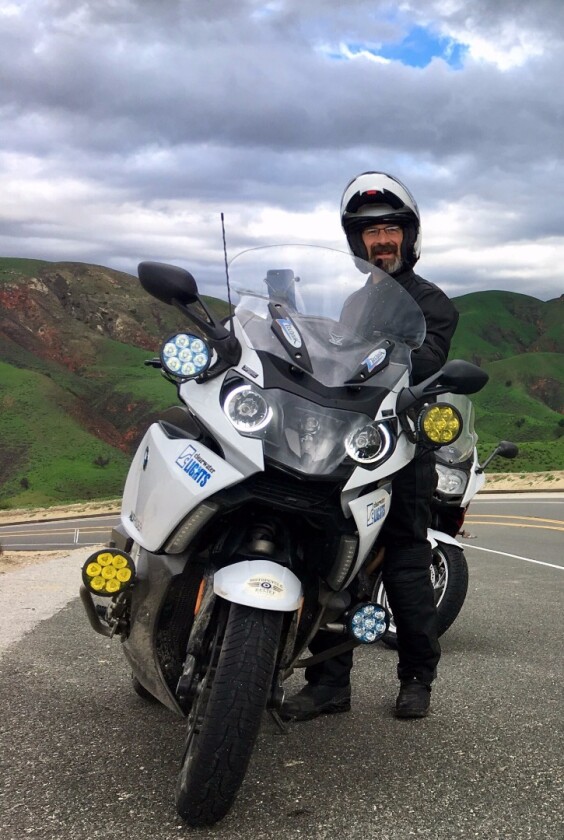 Four Clearwater Lights LED driving lamps add some 30,000 lumens of firepower to the bike's lighting system