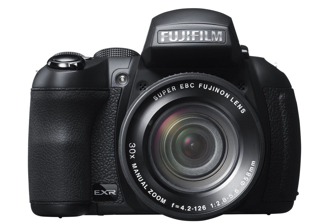 The Fujifilm FinePix HS30 front view