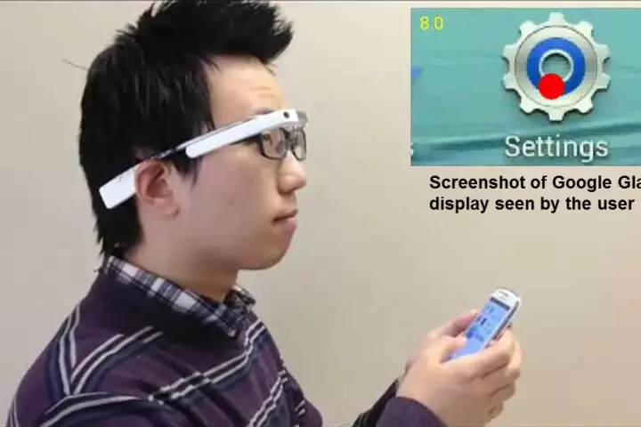A test subject tries out the Google Glass-based system