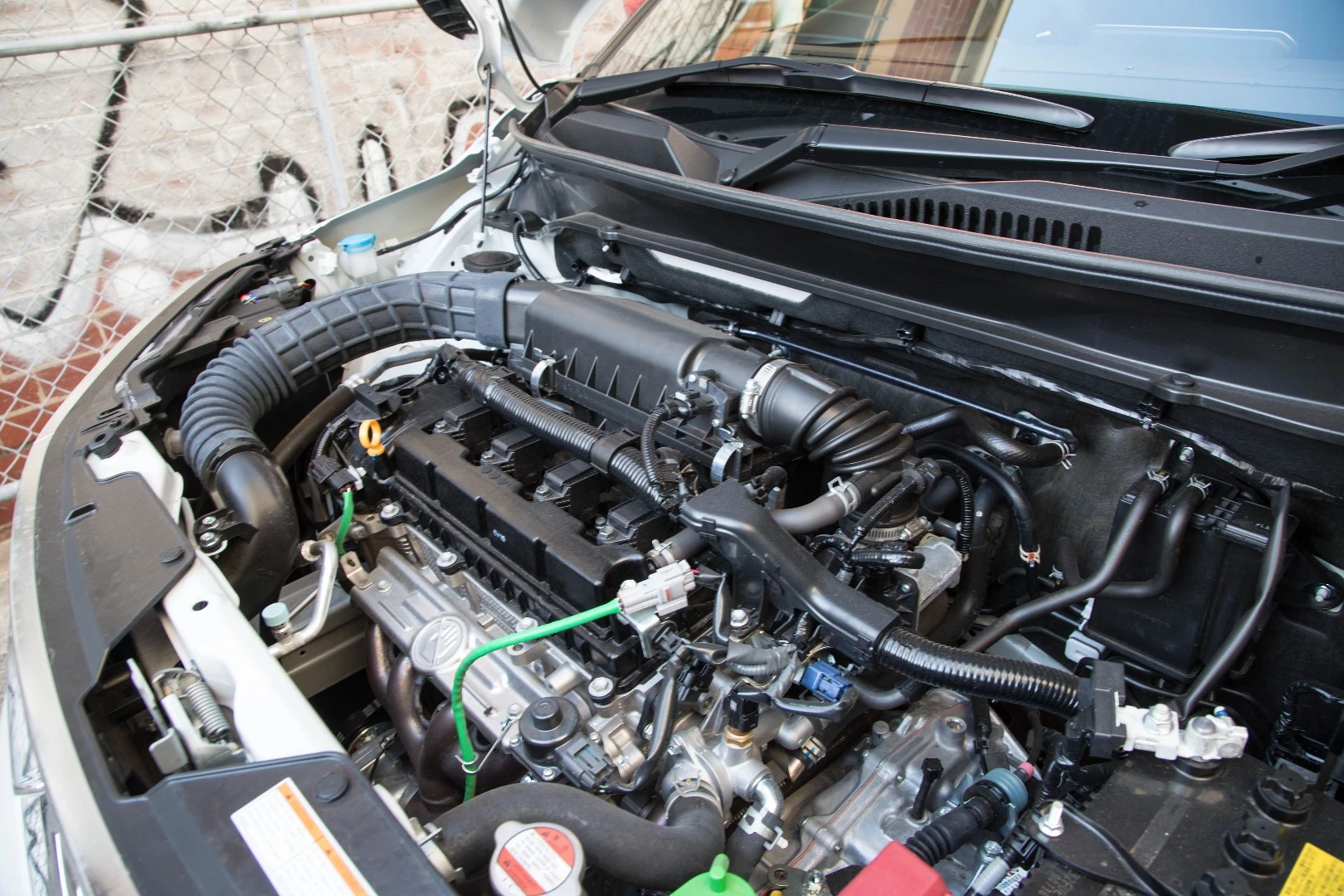 The 1.2-liter engine in the Ignis is hooked up to a CVT gearbox