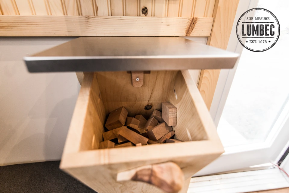 Wood storage for the wood-burning stove