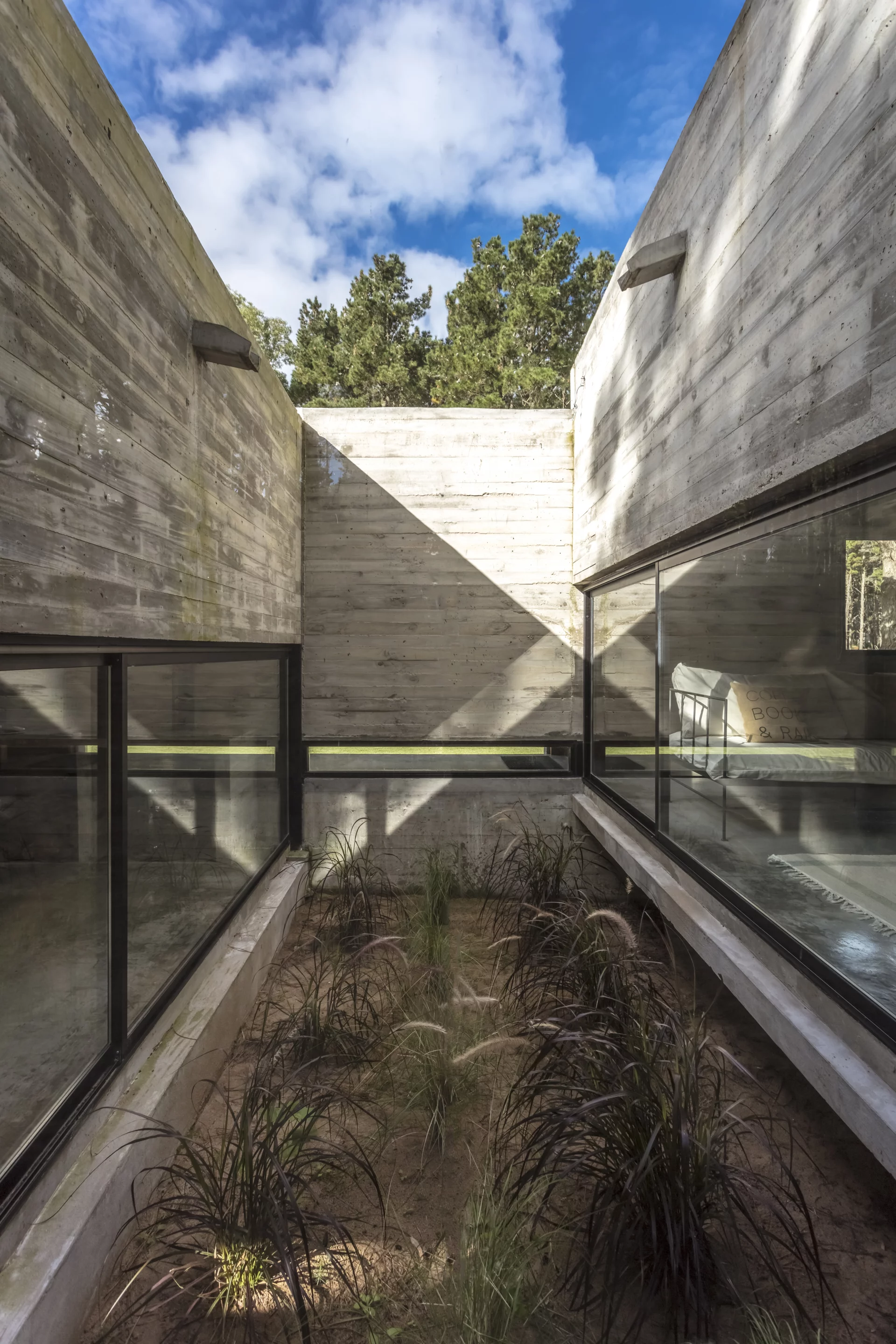 Concrete was chosen for the Forest House in part due to the low maintenance it requires