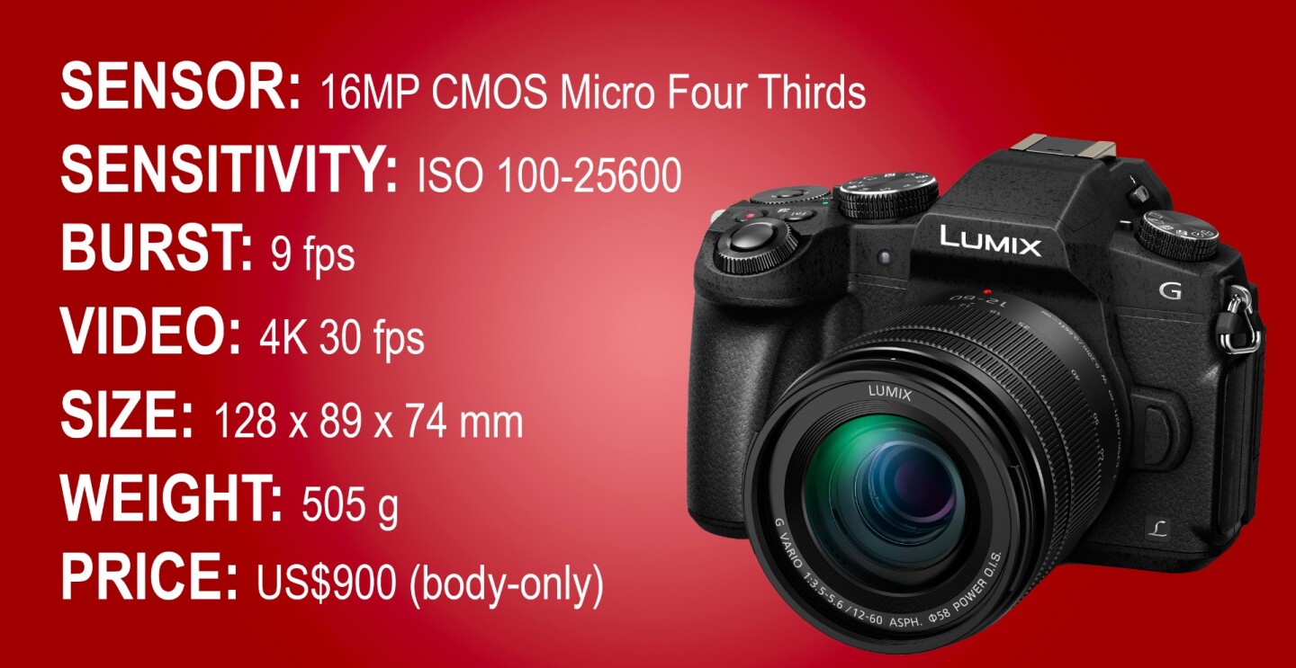 The key specifications of the Panasonic G85/G80 mirrorless camera