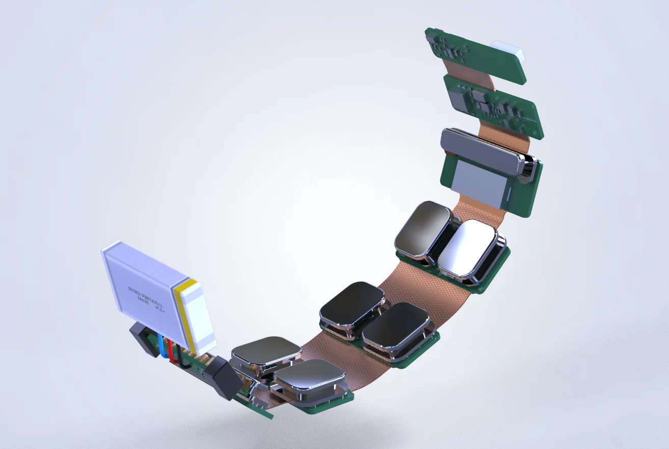 The Mudra Band's electronic components