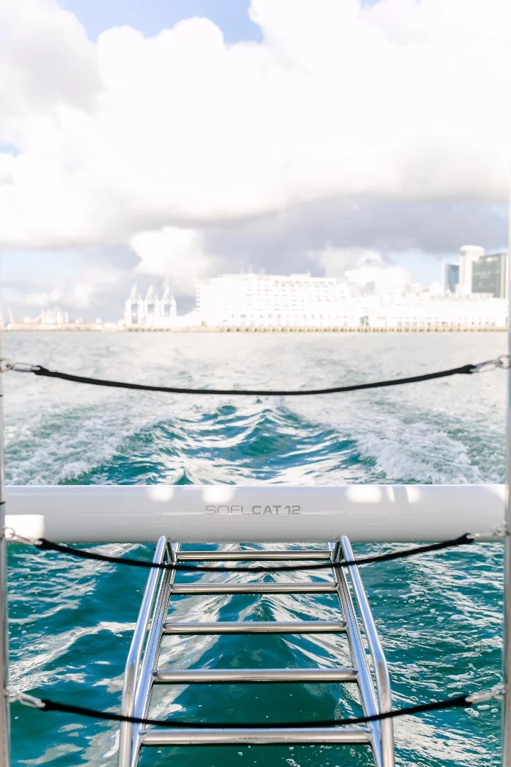 When not in use, the SoelCat 12 can be parked and hooked up to the grid