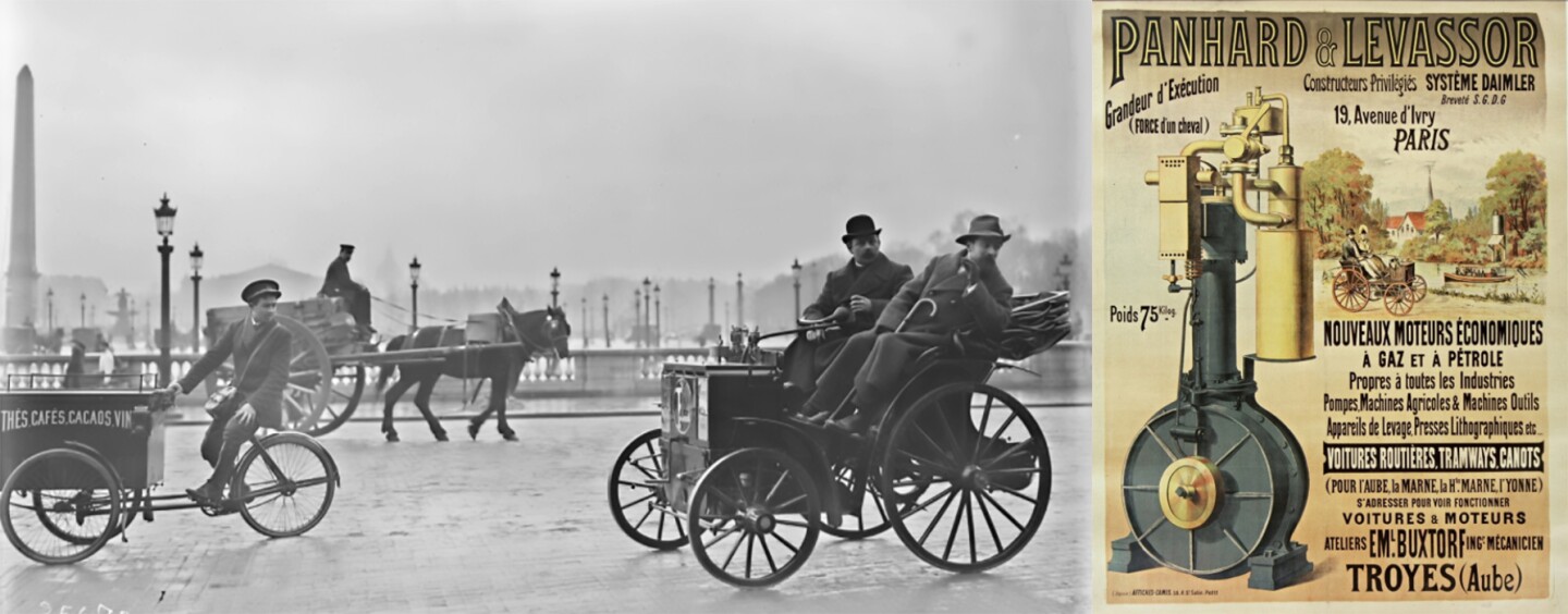 Panhard & Levassor produced many fast cars in the years prior to the turn of the century, winning more than any other manufacturer in competition, and it did so based on a "Système Daimler" engine license, but in a new configuration not seen previously. The company's "Système Panhard" of 1891 was the first iteration of the now familiar front-engine and rear-wheel-drive configuration.