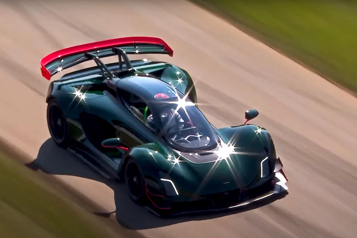 The Czinger 21C tears up the track at the 2024 Goodwood Festival of Speed, setting a production class record