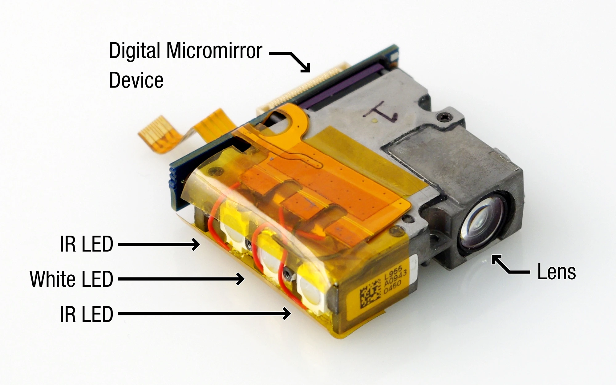 The SidebySide pico projector, which is part of the handheld device (Photo: Disney Research)