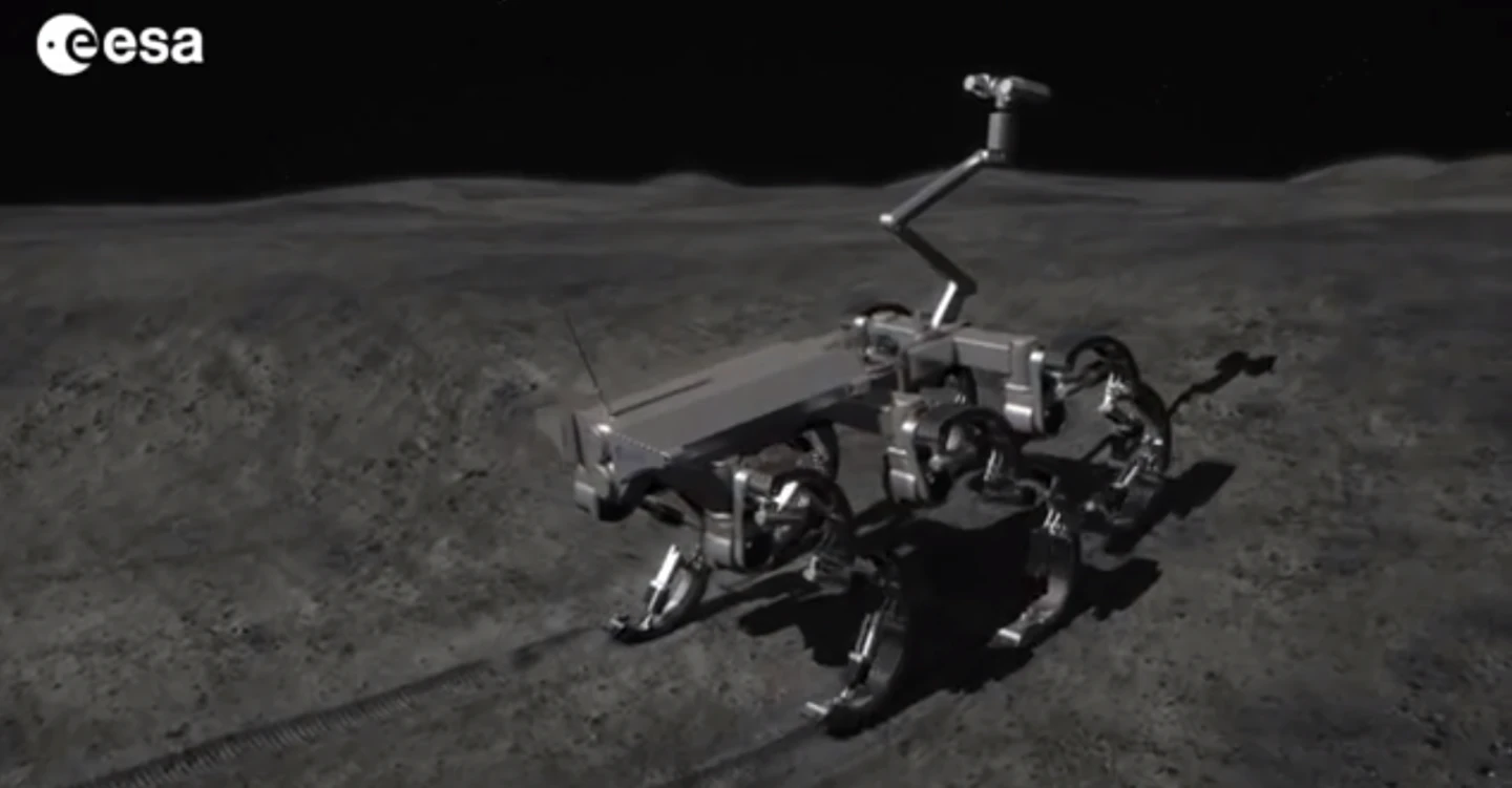The rover's wheels transform into legs