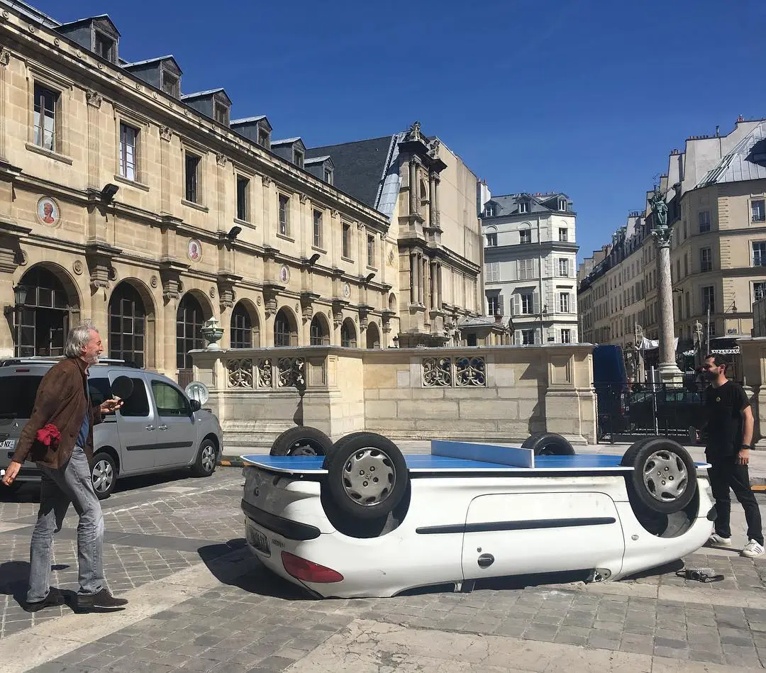 The Peugeot ping pong car in 2018 at the Paris Expo
