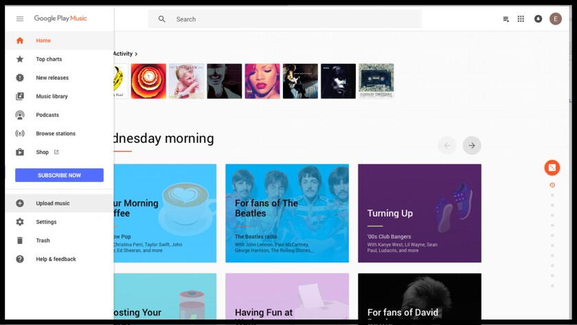 Upload to Google Play Music via the web