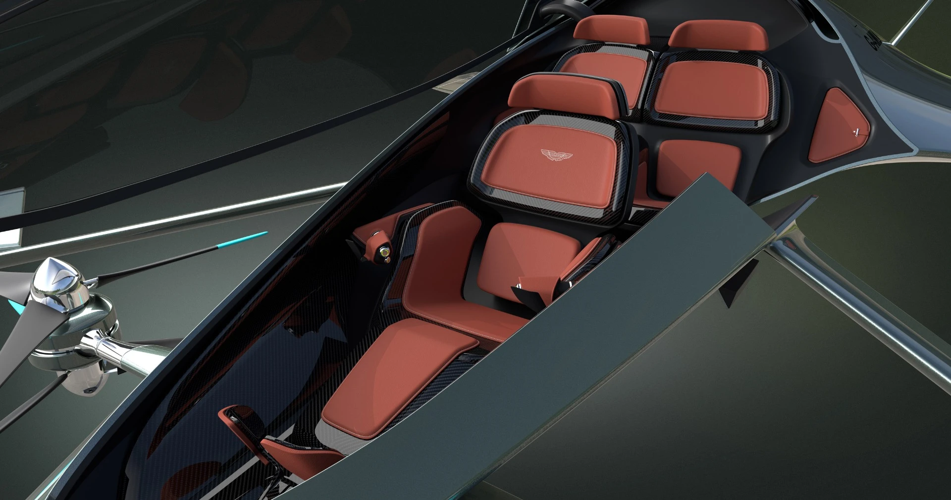 Aston Martin's Volante Vision flying taxi concept is designed to carry three adult passengers