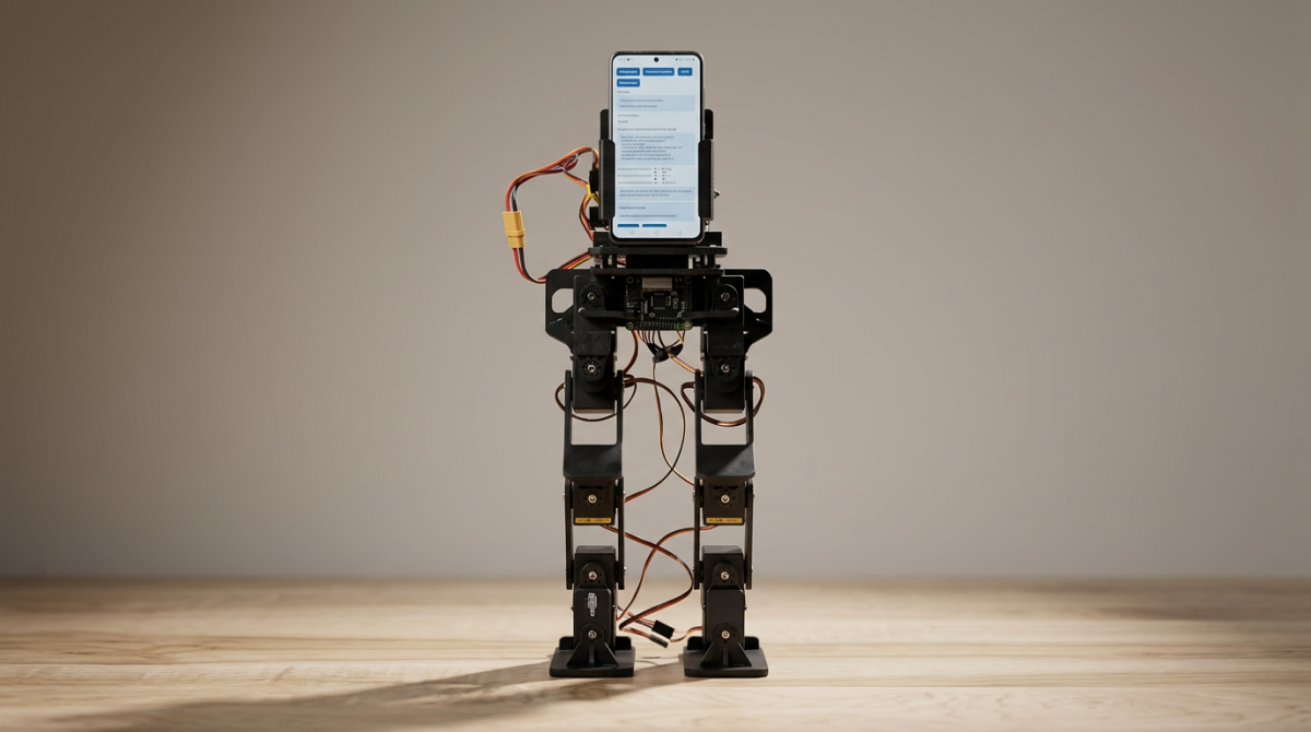 Biped bot uses your old, dusty phone for brains