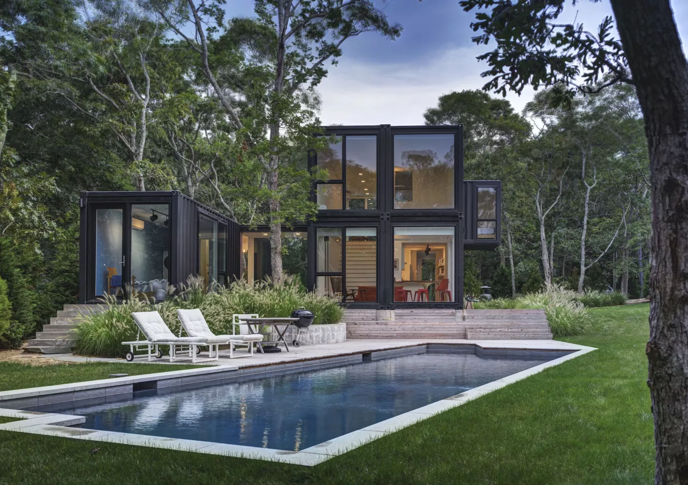 Amagansett Modular includes a pool in the garden