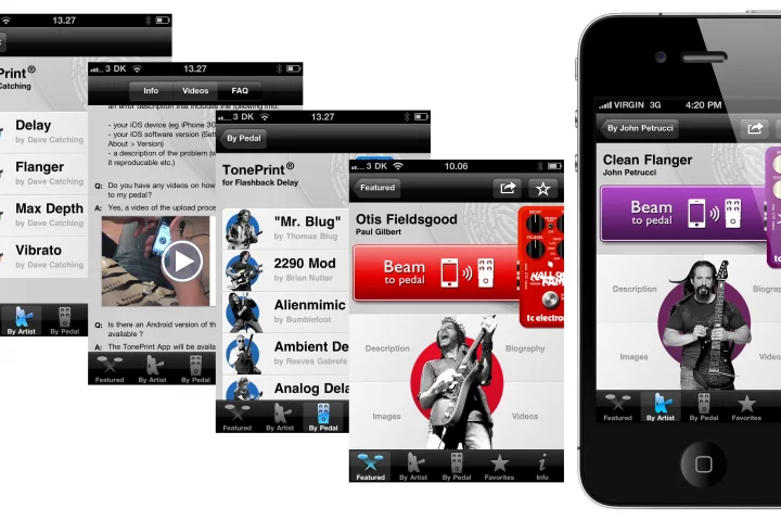 TC Electronic has released a free-to-download app for iPhone that beams custom tone tweaks wirelessly into a TonePrint pedal via the guitar's pickup