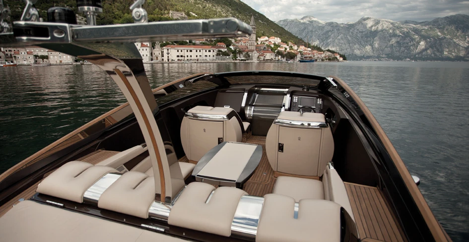 The vessel’s design includes an unusually large open cockpit