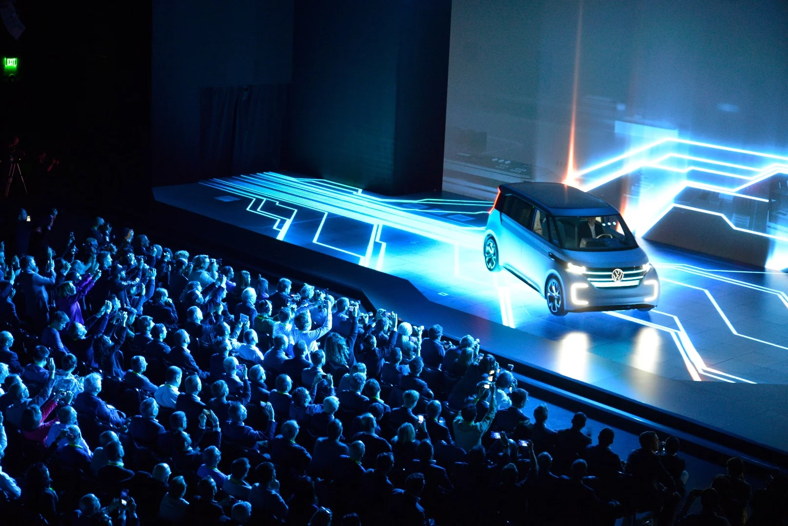 World premiere of the Volkswagen Budd-e concept at CES 2016