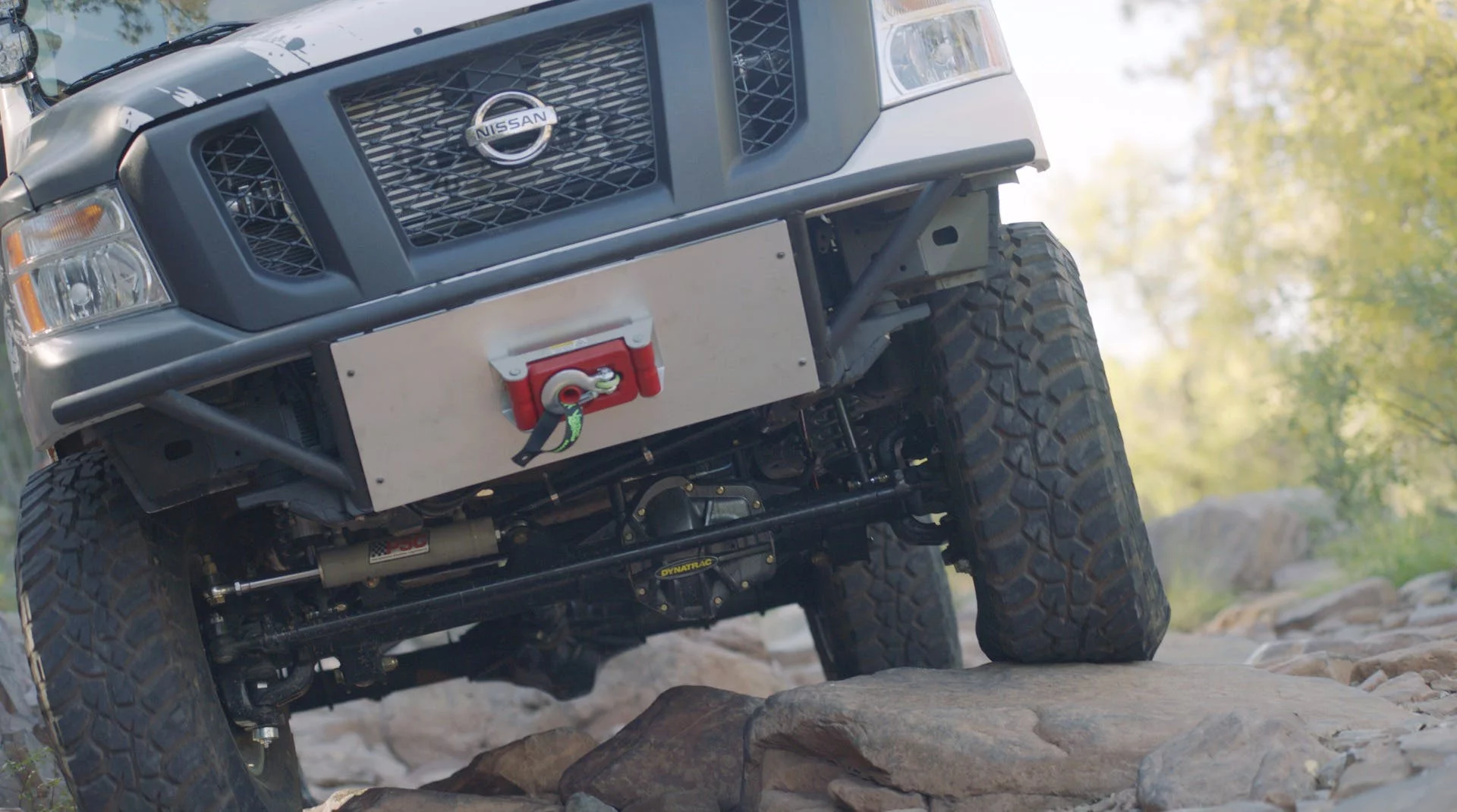 The Nissan Cargo X includes an off-road bumper with winch