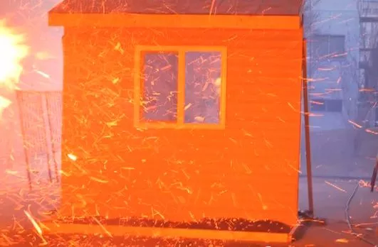Building materials are subjected to embers generated by the NIST Dragon