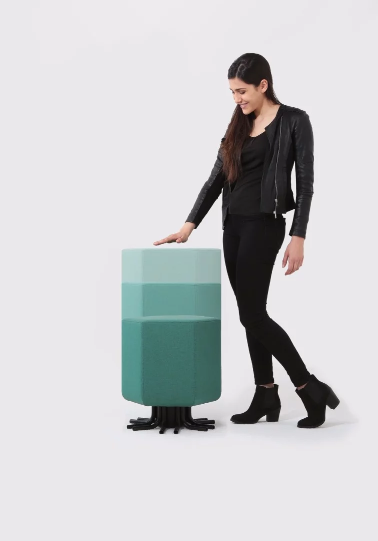The Lift-Bit stools can be raised or lowered in seconds