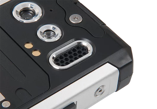 The B100's noise-cancelling mic