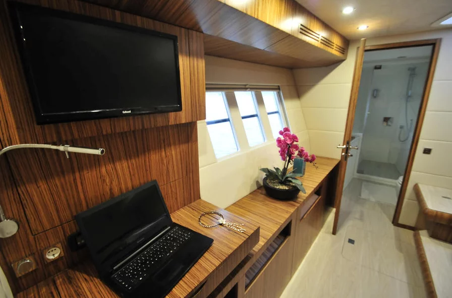 The Solarwave 64 guest cabins come fully furnished