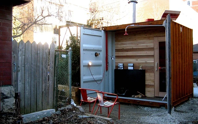 A couple of chairs outside are perfect for cooling down on after leaving the sanctity of Sauna Box