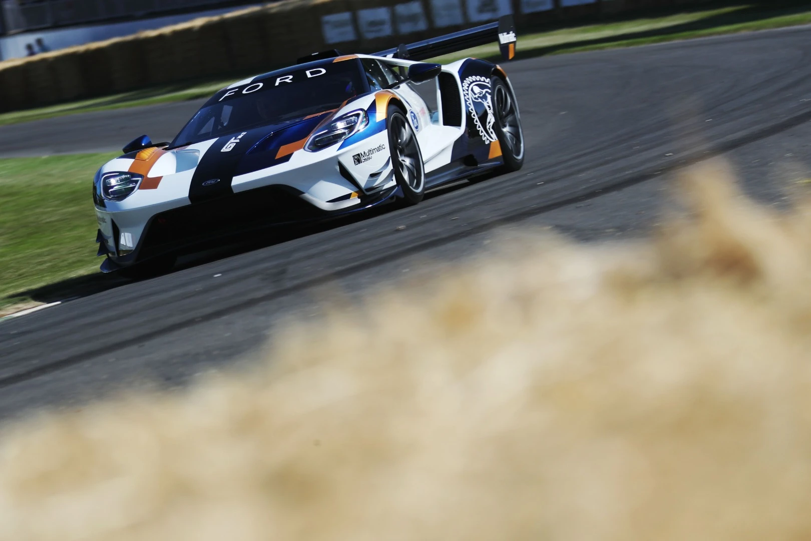 Ford used Goodwood as an opportunity to launch its 700-horsepower GT Mk. II track-only supercar, a de-restricted, beefed-up version of its beautiful GT.