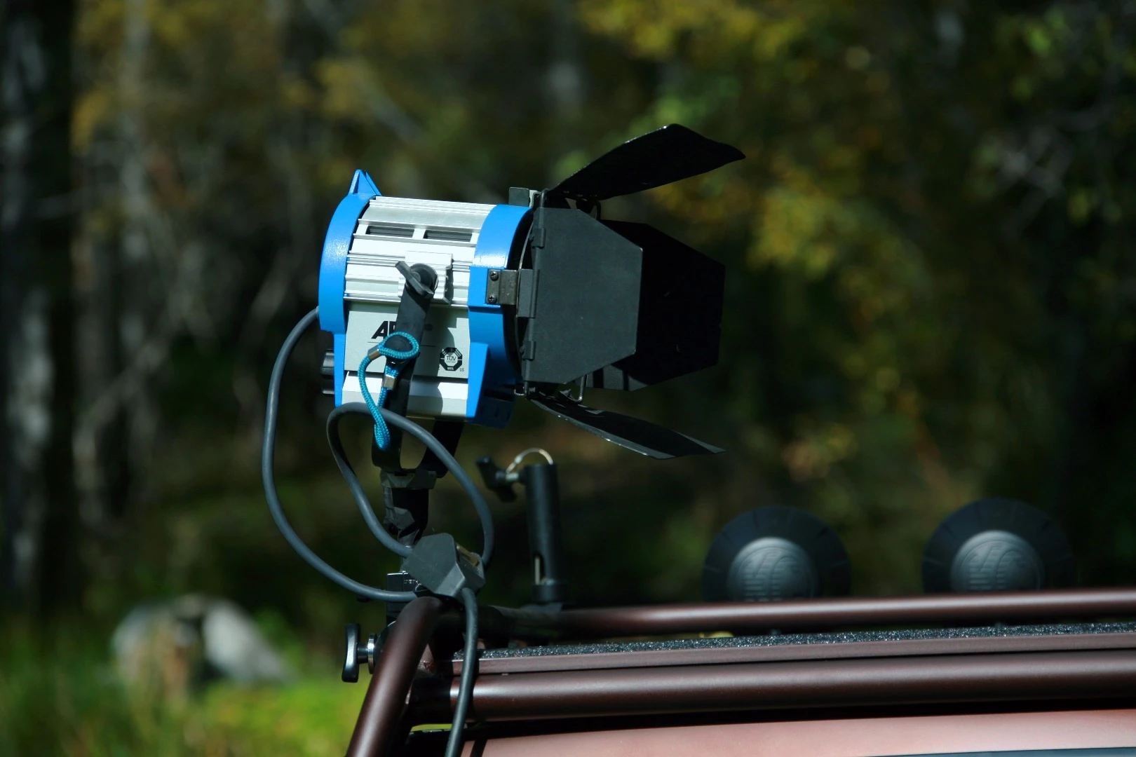 The roof rack is designed for mounting various cameras and equipment