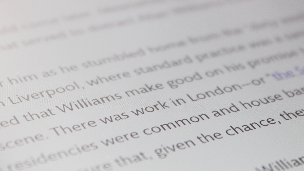 Text is sharp and crisp on that nine-inch display