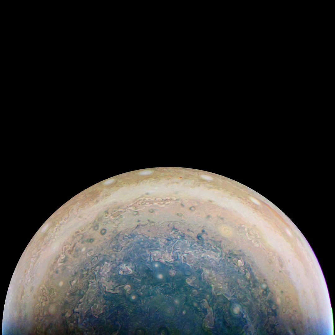 Details of the southern pole of Jupiter