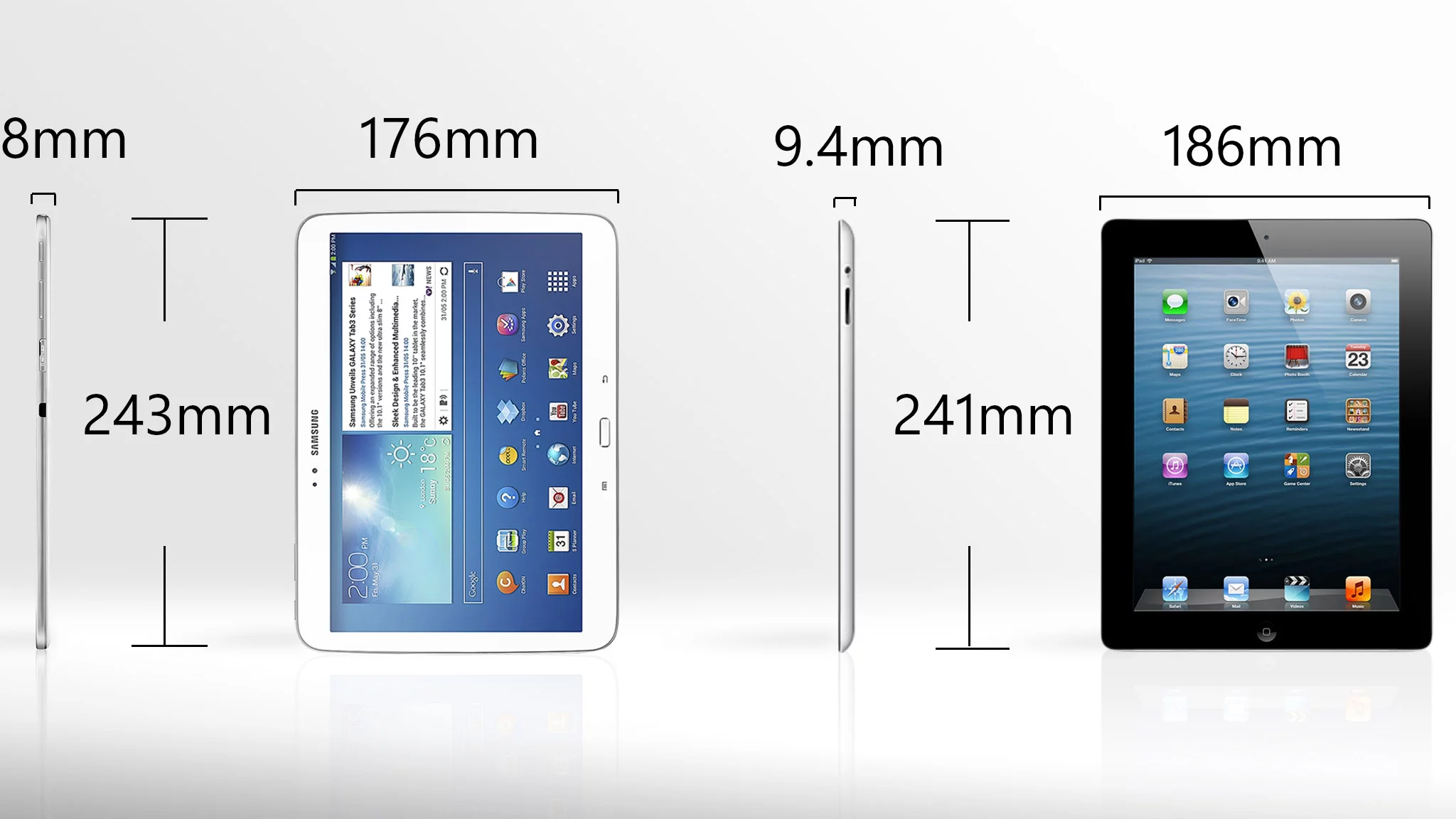 The Galaxy Tab's thinness is one of its few advantages over the iPad