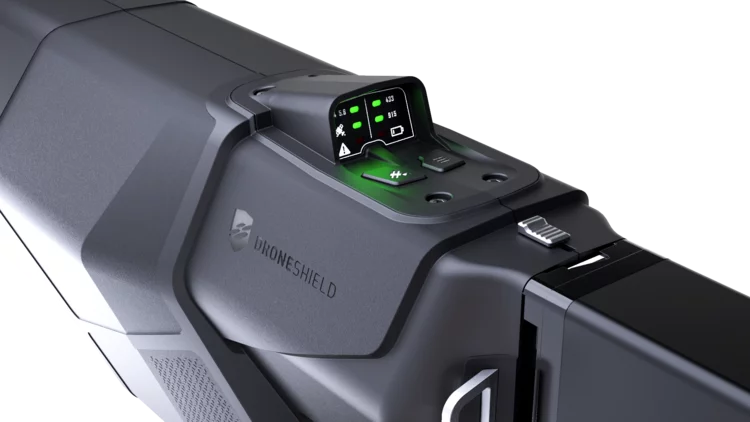 The DroneGun MkIII blasts drones with electromagnetic noise at just the right frequencies to stop them in their tracks