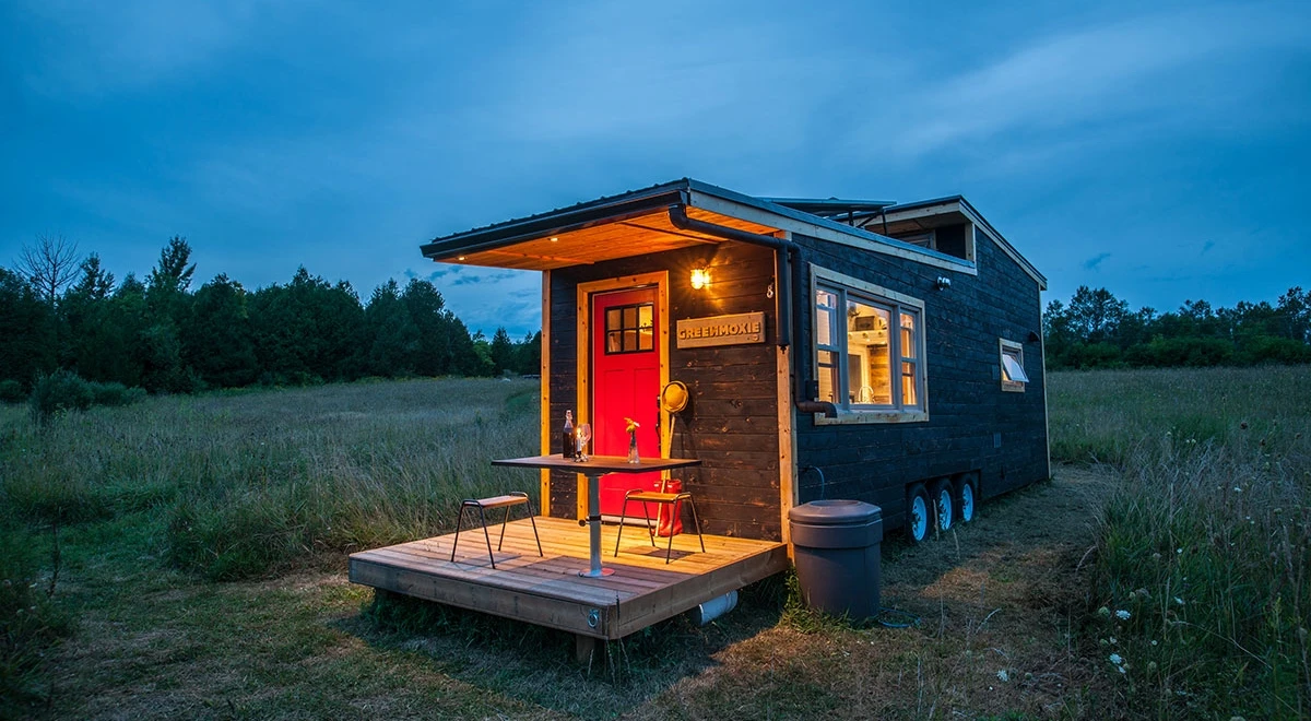 The Greenmoxie Tiny House boasts rainwater recycling