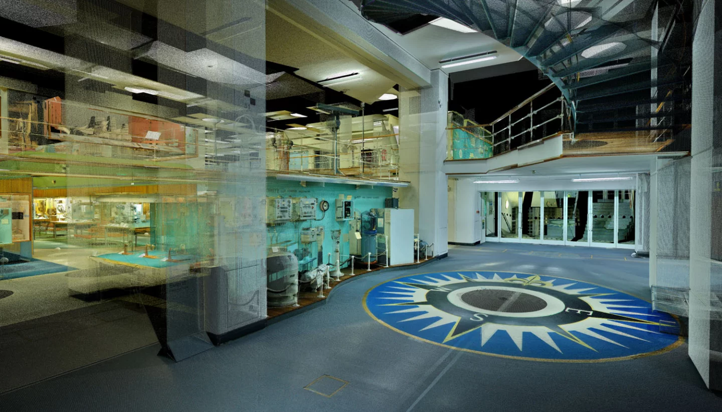 The virtual gallery showing the entrance hall (Image: ScanLAB Projects Ltd)