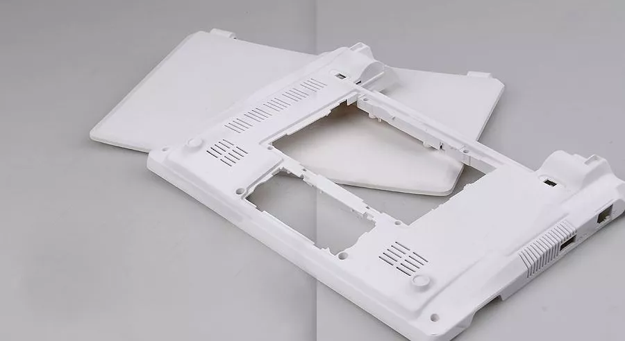 A laptop shell made from Paper PP Alloy, a new composite material made from recycled paper and polypropylene
