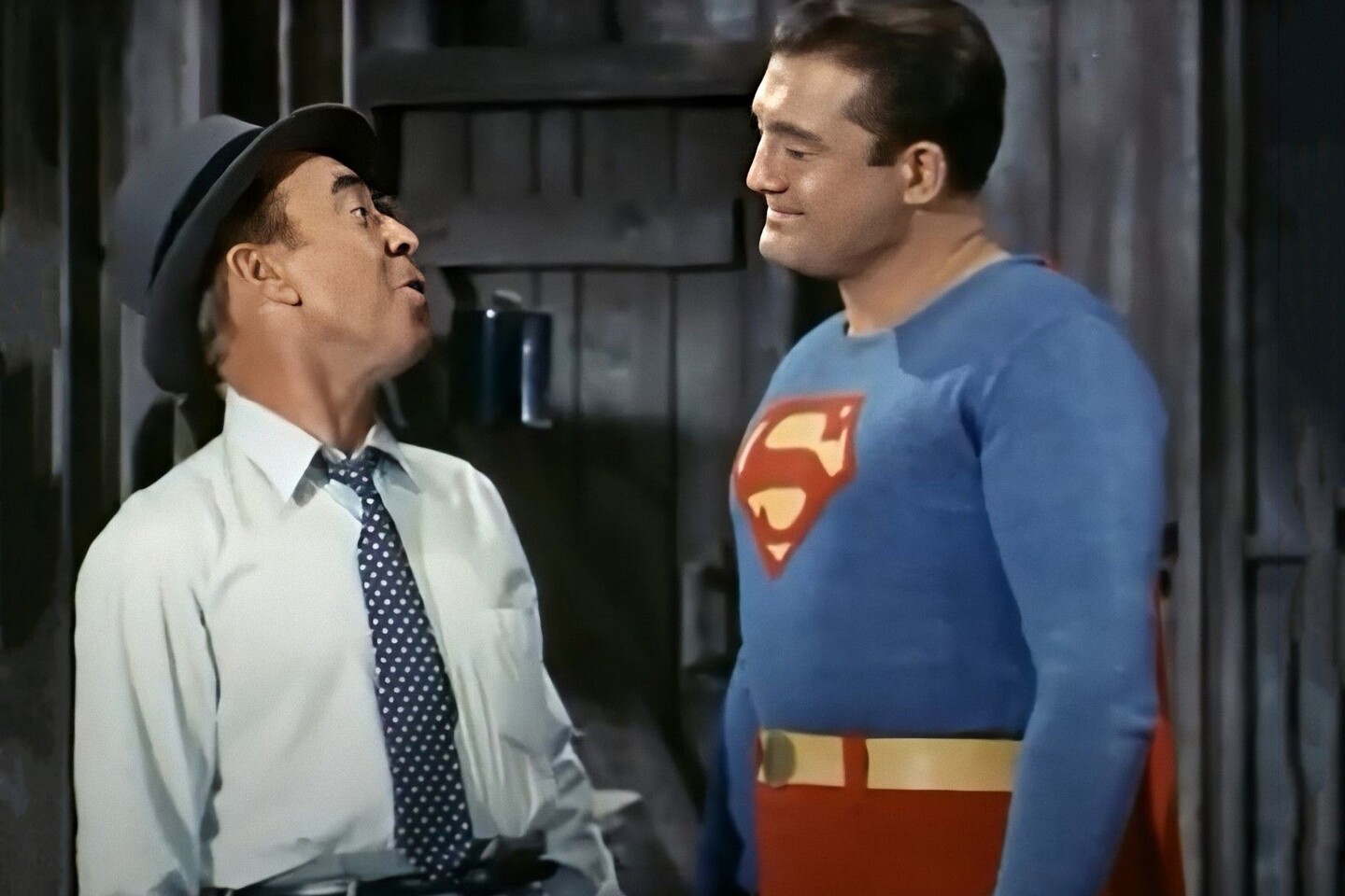 This "Superman" Costume was used by George Reeves in the Warner Brothers TV Series "Adventures of Superman" (1952-1958). It was sold for $350,000 at a Heritage Auction on 7 November 2021
