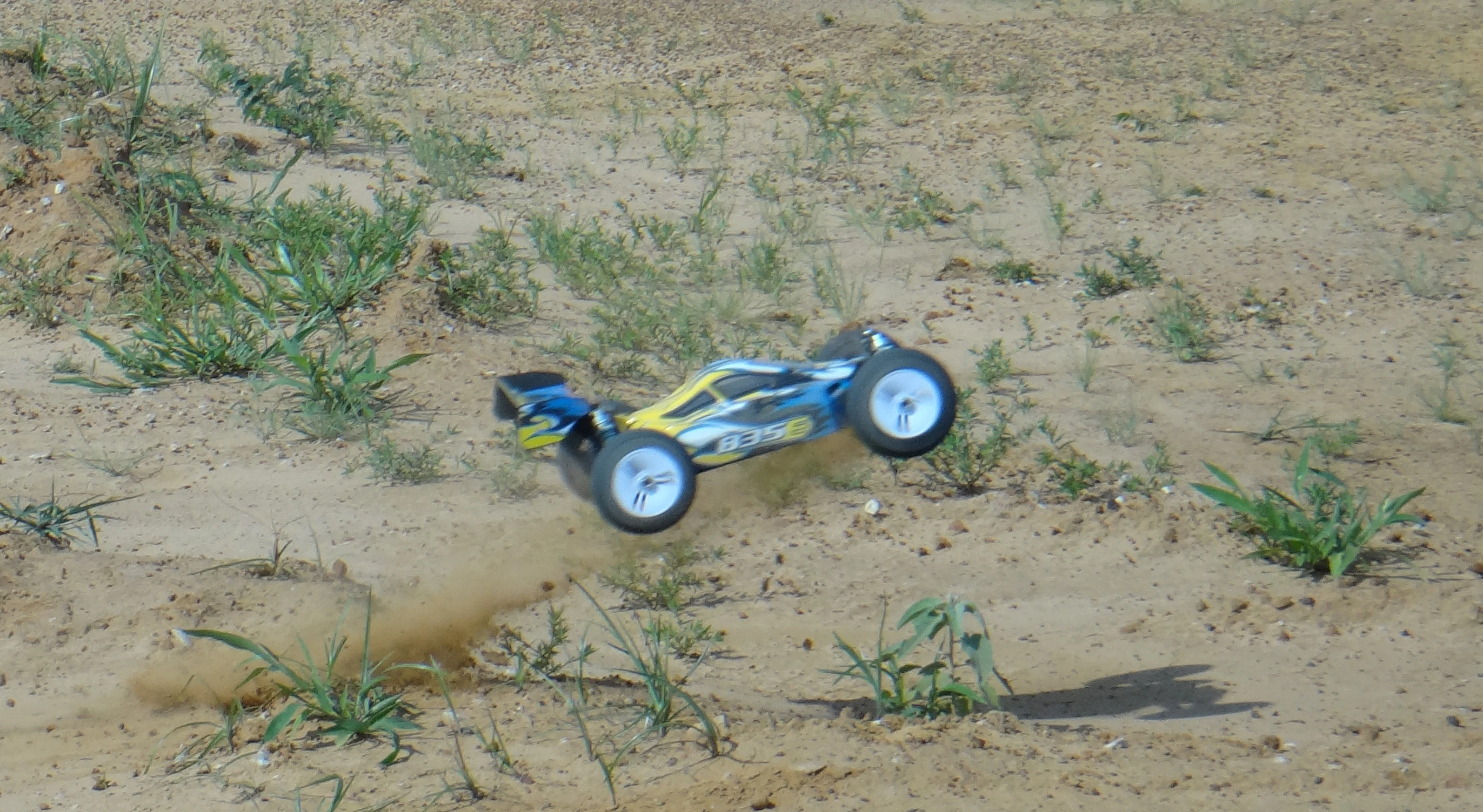 Of course, ramping the buggy off stray dirt mounds to send it sailing through the air is one of the most exciting parts of driving it