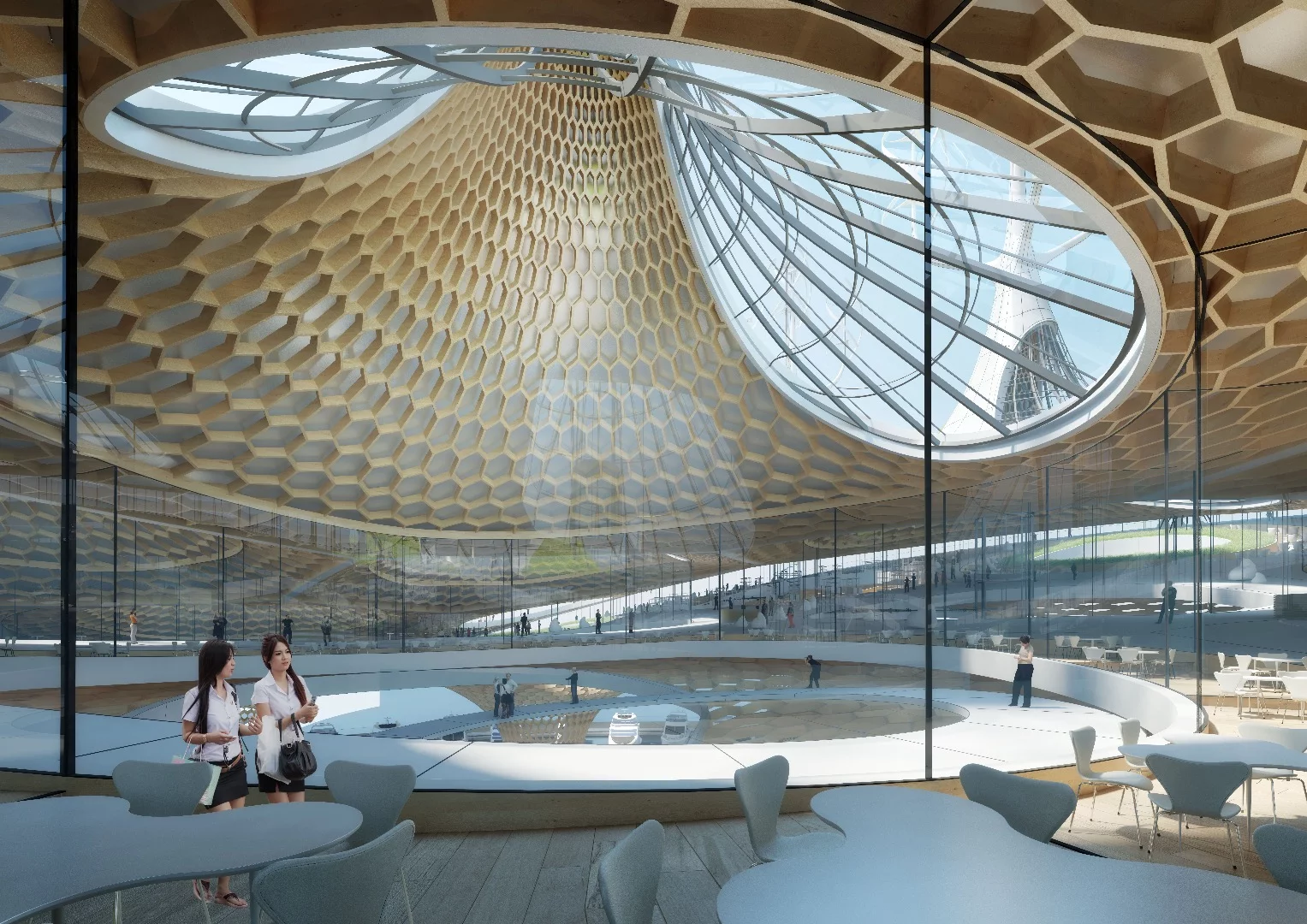 Yeoui-Naru would include reception and leisure areas, food courts, exhibition and educational spaces