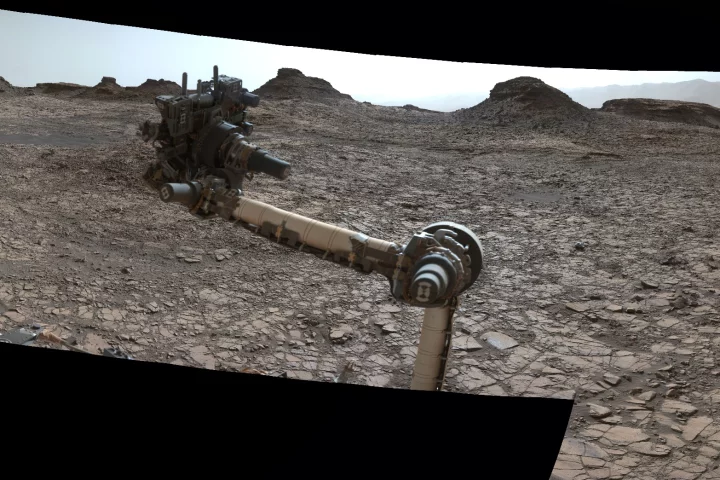 Part of the 360 image captured by Curiosity's Mastcam earlier this month