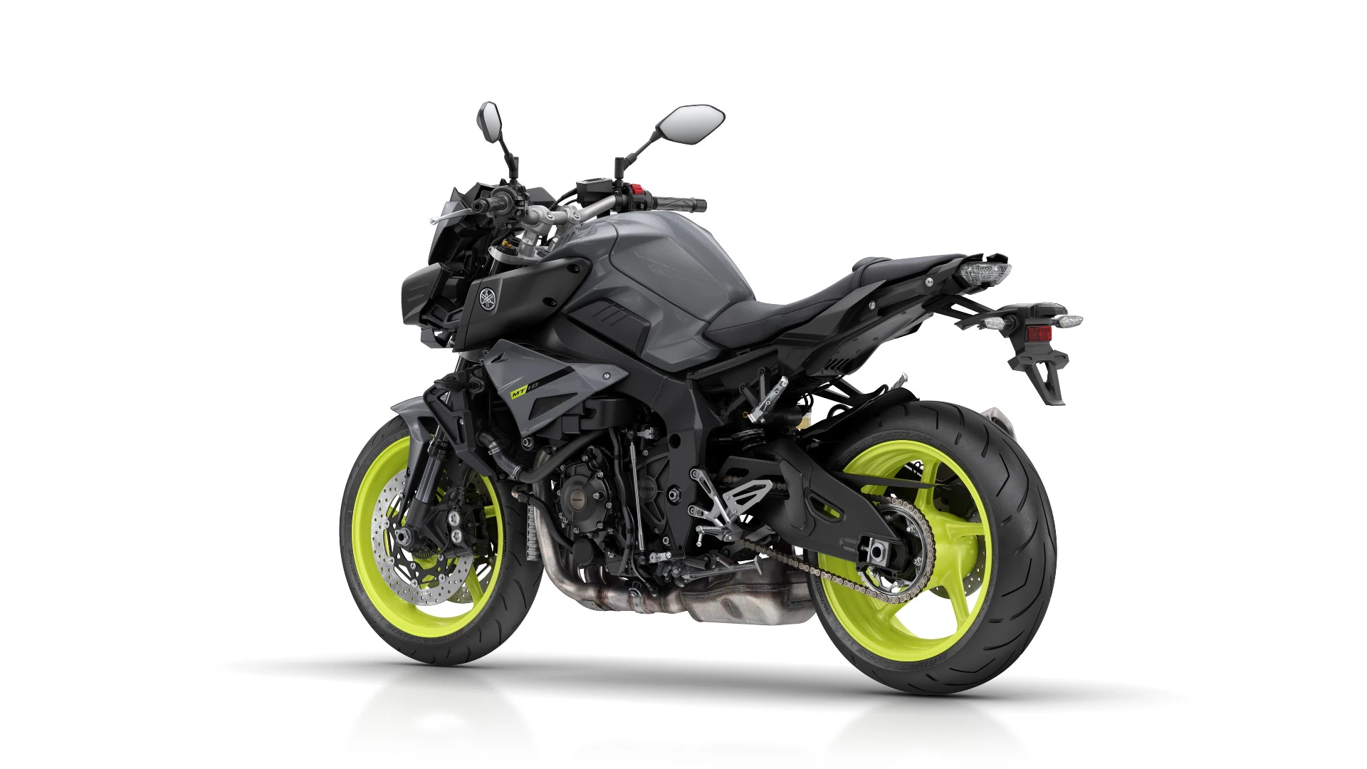 The Yamaha MT-10 in Night Fluo color