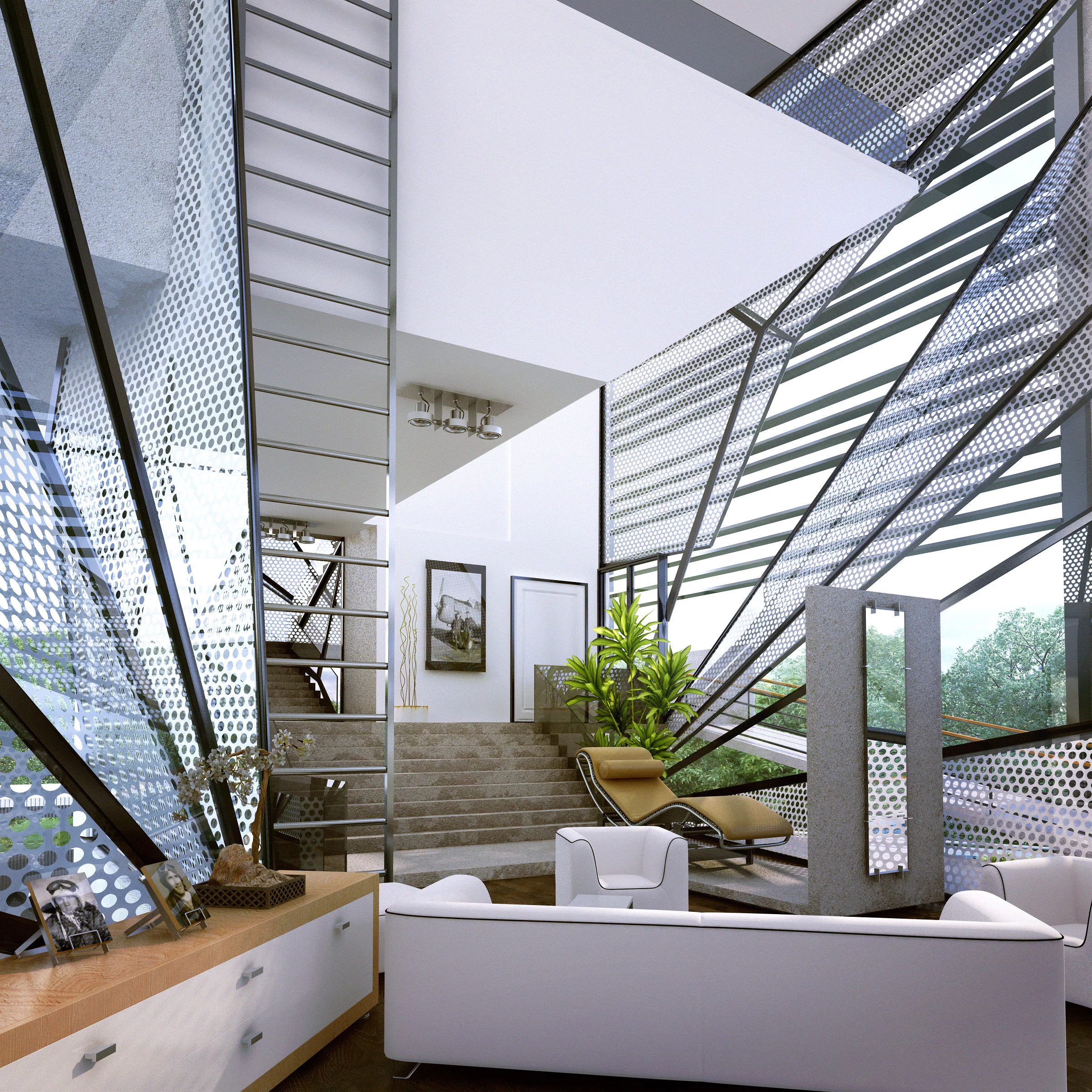 Angular windows help create dynamic interiors (Photo: Urban Office Architecture)