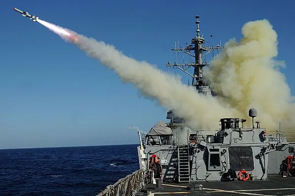 A test of a U.S. Harpoon anti-shipping missile (Photo: Jason C. Winn)