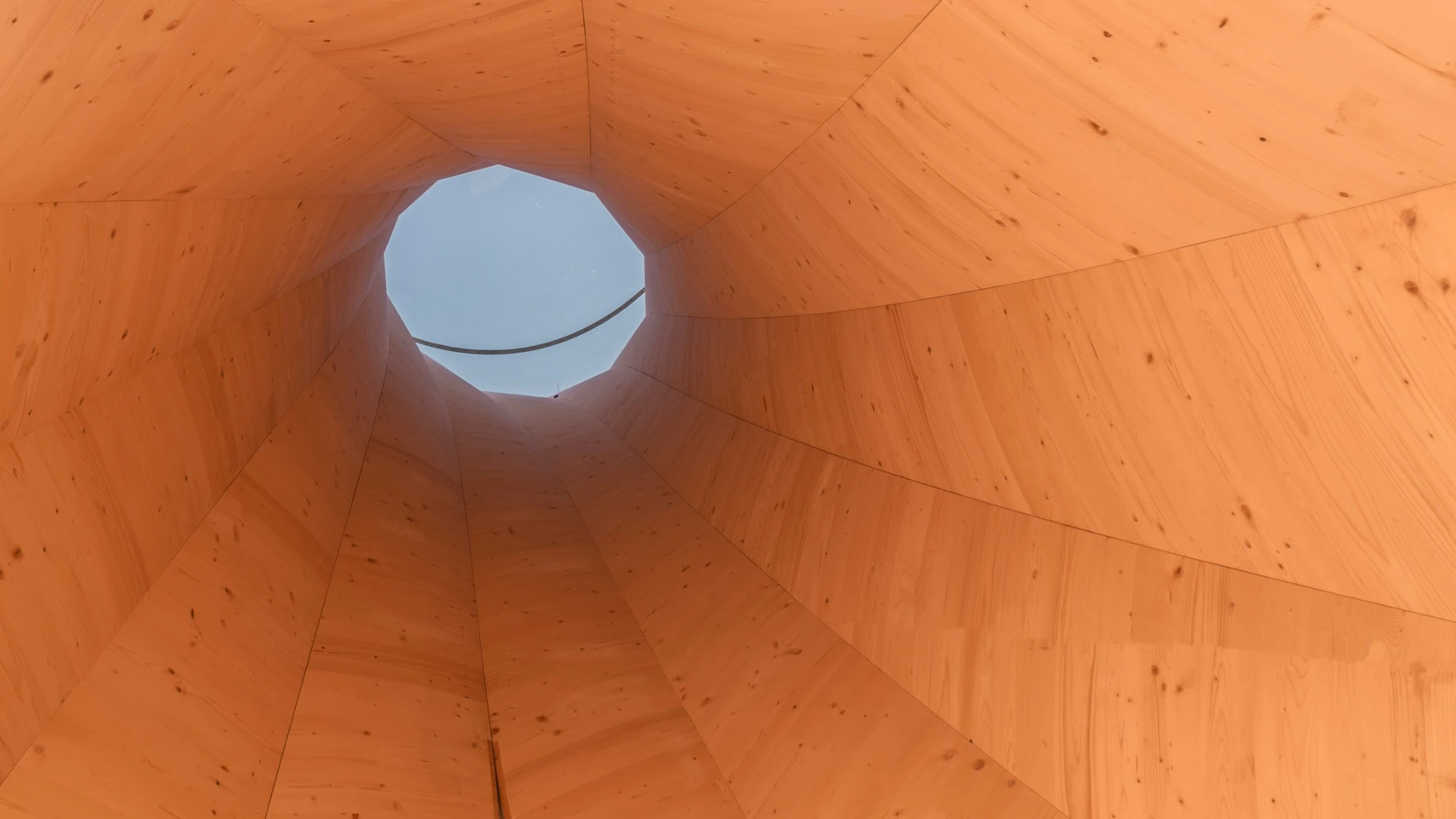 The Urbach Tower stands 14 meters tall