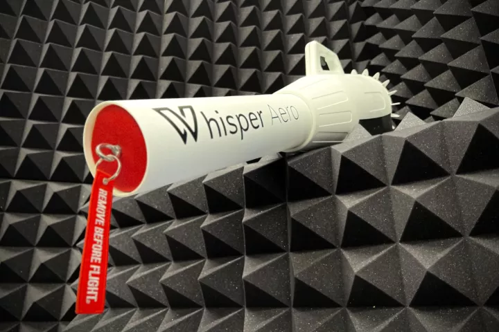 Looking disturbingly like an extra large hospital pee bottle, meet the Whisper Aero prototype leaf blower