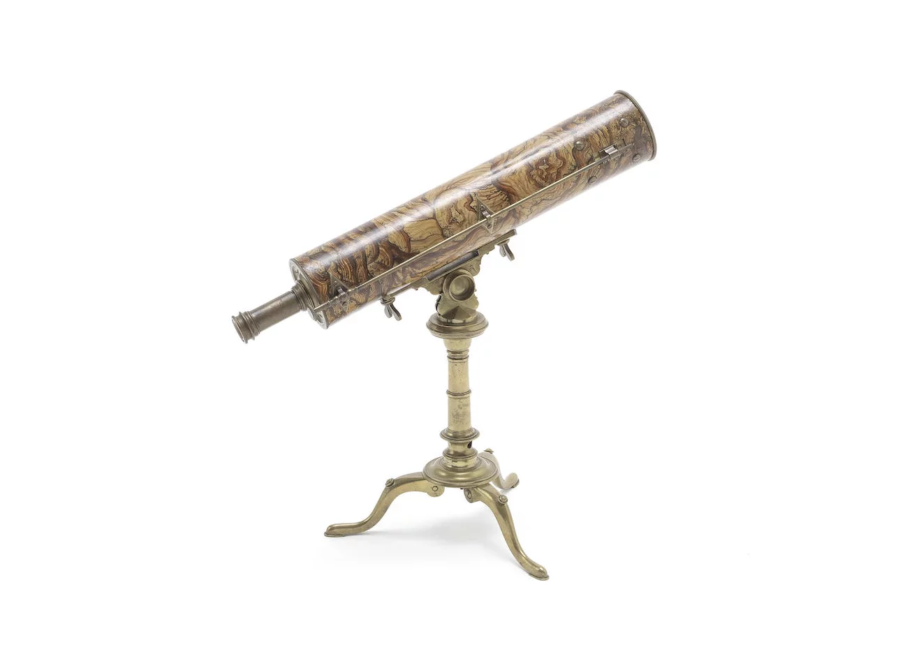 A George Adams senior 2 1/2-inch brass Gregorian refracting telescope, English, mid-18th century