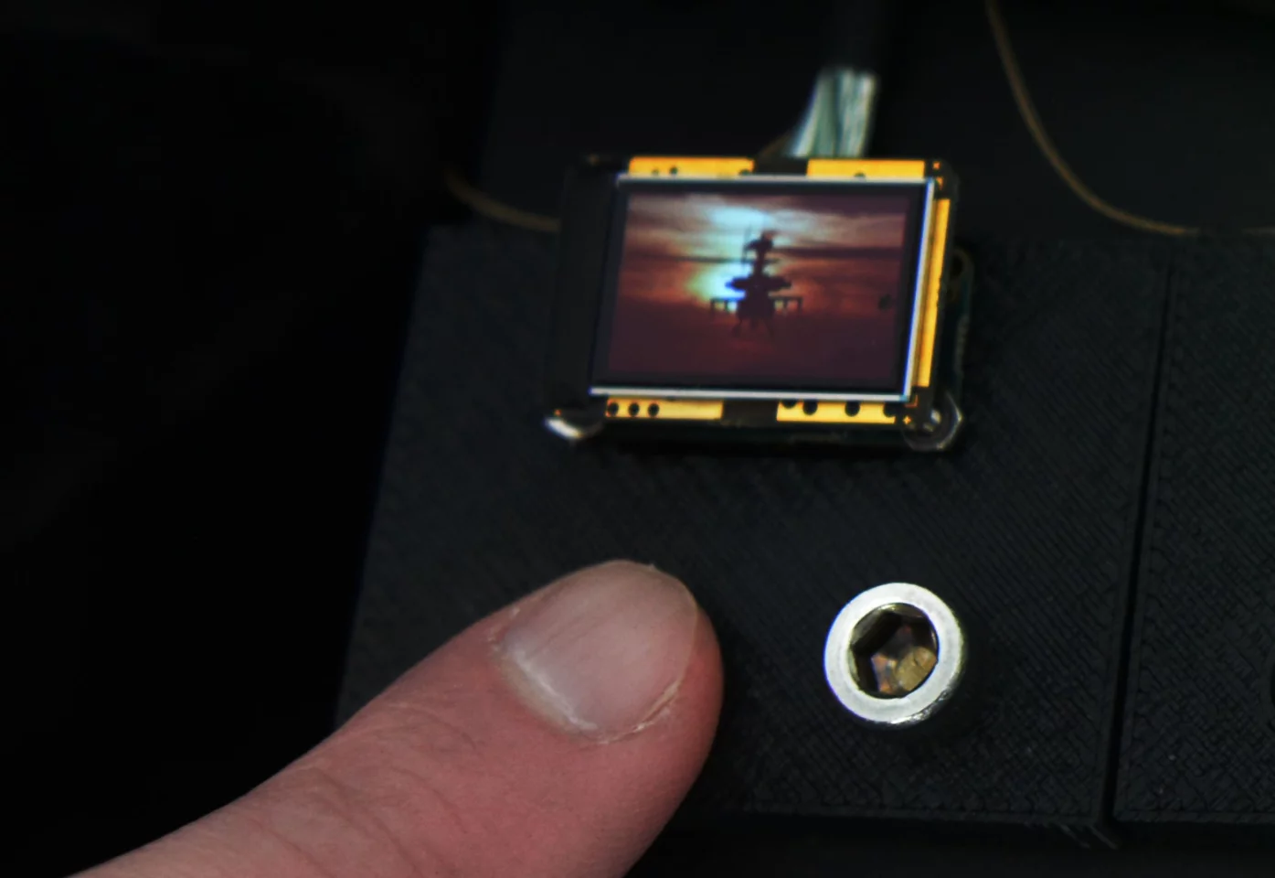A closer look at the small, high-definition display that has been developed